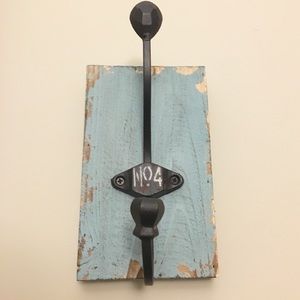 Blue Kirkland’s wall hook.